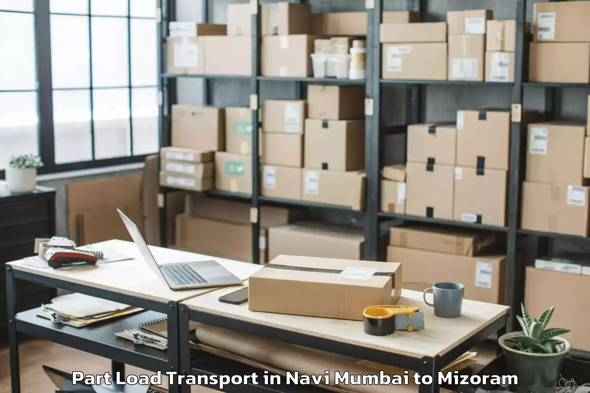 Book Navi Mumbai to Mizoram University Aizawl Part Load Transport